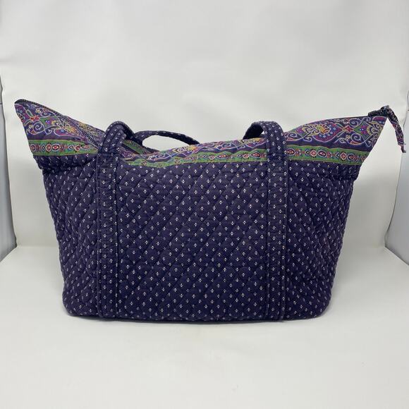 Vera Bradley Vintage Made in USA Large Purple Paddy Tote Bag - Picture 9 of 12